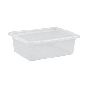 Daiktadėžė PLAST TEAM Basic Box, su dangčiu, skaidri, 59,5 x 17 x 39,5 cm, 30 l