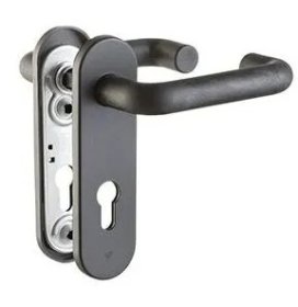 Durų rankena ISEO, priešgaisrinė, lauko durims, juoda