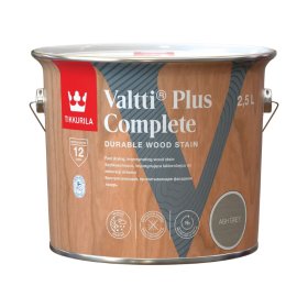 Medienos dažyvė TIKKURILA Valtti Plus Complete, 2,5 l, spalva ASH GREY