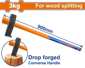 Skaldymo kirvis WADFOW WHM9323, stiklo pluošto rankena, anglinis plienas 45, 3 kg, 900 mm