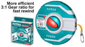 Ruletė TOTAL, stiklo audinio, 20m, 12.5 mm, TMTF12206