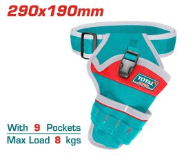 Meistro kišenė su diržu TOTAL, 8 kg, 1680D poliesteris, 290x190 mm, THT16P30125