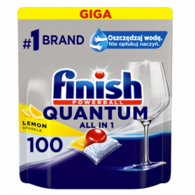 Indaplovių tabletės FINISH Quantum Lemon, 100 vnt.