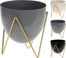 Kambarinis metalinis vazonas, 14 x 12 cm., pastatomas