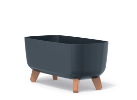 Plastikinis lauko vazonas "Gracia Case", antracito sp., 39 x 19,5 x 18,7 cm.