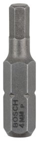 Šešiabriaunis antgalis BOSCH, l=25mm 4,0 mm, Extra Hart, 3 vnt