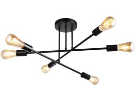 Šviestuvas G.LUX Gt-999-6 Easy, 6xE27, išmatavimai: 64*30 cm, be gaubtų ir be lempučių kompl., juodos sp.