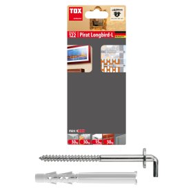 Ilgo išsiplėtimo kaištis su kabliu TOX Pirat Longbird-L, 8/80, 2 vnt.