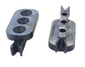 Terasinės lentos tvirtinimo elementas WOOMAX ECO, matmenys 13x18x45mm, juoda spalva, 100 vnt.