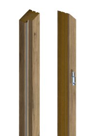 Laminuotų durų su užlaida stakta VOSTER, vertikali, kairinė, spalva Italian walnut, matmenys 2063 x 90 x 44 mm, 2 vnt.