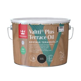 Aliejus terasoms ir lauko baldams TIKKURILA, Valtti Plus Terrace Oil , juodas, 9 l, vandens pagrindu