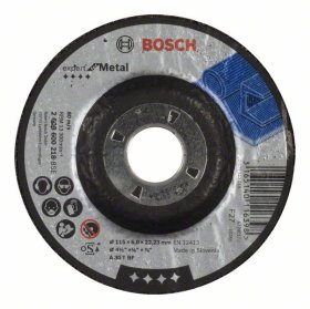 Lenktas rupiojo šlifavimo diskas BOSCH A 30 T BF, 115 mm, 6,0 mm 115x22x6 mm, metalui
