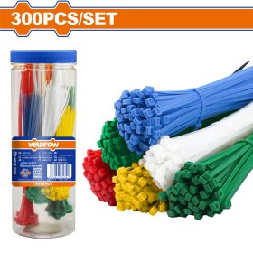 Tvirtinimo dirželių rinkinys WADFOW Wte87521, įvairių dydžių, įvairiaspalviai, 300 vnt.