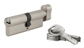 Spynos cilindras THIRARD, Tiger 6, su užsuktuku,45 x 50 5 raktai nikelis, 293796