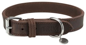Antkaklis šunims TRIXIE Rustic, odinis, M, 37-44cm/25mm, tamsiai rudos spalvos