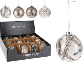 Eglutės žaisliukas, 4 skirtingi dizainai, skersmuo 8 cm