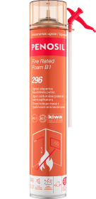 Sandarinimo putos PENOSIL Fire Rated Foam B1 296, 750 ml, priešgaisrinės, šiaudelinės