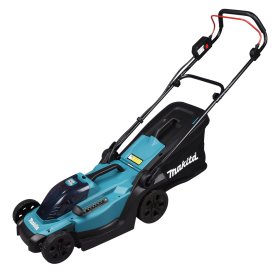 Akumuliatorinė vejapjovė MAKITA DLM330RT, 18V, 32 cm, 30 l krepšys, 5 Ah akumuliatorius ir greitasis pakrovėjas