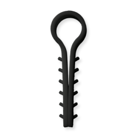 Kabelio, tvirtinimo dirželio laikiklis XIDO, apvalus, d-12 mm, juodos sp., 100 vnt., TDKSA12-B