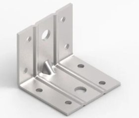 Kampas sustiprintas, su grioveliais XIDO, 50 x 50 x 40 x 2,0mm, 73612