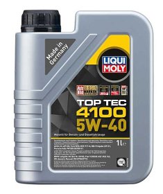 Variklinė alyva LIQUI MOLY Top Tec 4100 5W40, sintetinė, benzininiams ir dyzeliniams varikliams, 1L