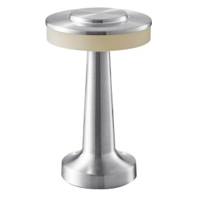 Stalinis šviestuvas HOROZ Pronco, 3000/4000/6000K, 2W, šviesos srautas reguliuojamas prisilietimu, pakraunama USB-C laidu, sidabrinės sp.