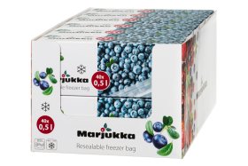 Užsegami šaldymo maišeliai MARJUKKA, 0,5 l, 40 vnt.