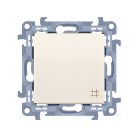 Perjungiklis KONTAKT SIMON 10, kreminės sp., 1 klav., kryžminis, CW7.01/41