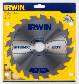Medžio pjovimo diskas su kietmetaliu IRWIN, 210 mm x 20 T