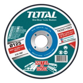 Abrazyvinis diskas TOTAL, metalo pjovimui, 125x1,2x22 mm, TAC2211253