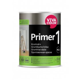 Vandeniniai gruntiniai dažai VIVACOLOR Primer 1, 0,9 l, balti, tuonuojami, vidaus ir išorės darbams