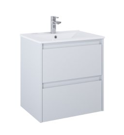 Vonios spintelės komplektas ELITA Sisi (For All) 60, 65,6 x 61,3 x 46,5 cm, apatinė, pakabinama, su praustuvu, 2 stalčiai, "Stone matt" spalvos