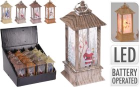 Kalėdinė LED dekoracija Žibintas, 13 cm, 4 skirtingų sp.