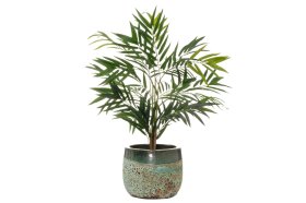 Keraminis lauko vazonas 4Living Novara, žalios sp., 36 x 36 x 30 cm.