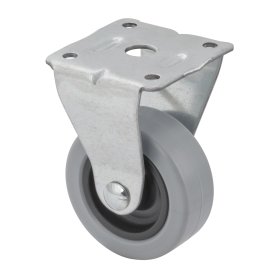 Fiksuotas ratukas WALTECO, d-50 mm, su plokštele, apkrova 35 kg