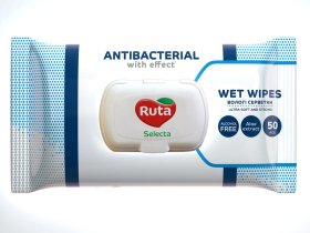 Drėgnos antibakterinės servetėlės RUTA Selecta, 50 vnt.