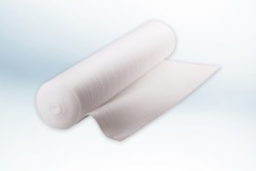 Pūsta polietileno plėvelė REGIS, 5 mm storio, 1,30 x 15 m, 19,5 m2/rul., 20 kg/m³ tankio, baltos spalvos