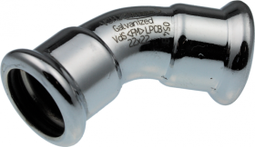 Presuojama plieninė alkūnė KAN THERM, 45° 15x15mm, vid-vid. 6201701