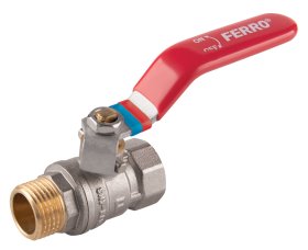 Rutulinis ventilis FERRO Comfort, ilga rankena, vidus-išorė, 1/2 "