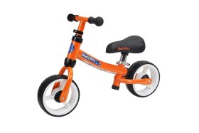Vaikiškas dviratis BIMBO BIKE RUNNER, balansinis, juodas/oranžinis, rato skersmuo 19cm, maksimali apkrova iki 20kg