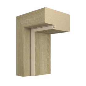 Laminuota durų stakta VIVENTO, komplektas durų varčiai, dešininė, spalva Bleached Oak, matmenys 44 x 90 x 2063 mm, 2 vnt., 44 x 90 x 791 mm, 1 vnt.