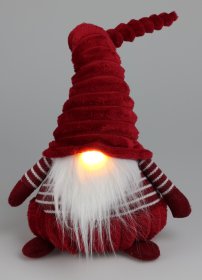 Kalėdinė LED dekoracija Gnomas, su baterija, 18 x 11 x 44 cm