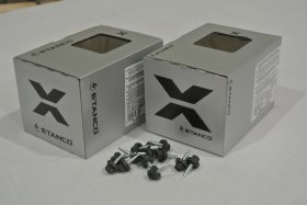 Stoginiai savisriegiai ETANCO, 4,8 x 35 mm, 250 vnt., cinkuoti, su tarpine, rudos spalvos RAL8017