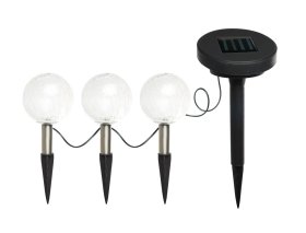 Girlianda su saulės elementais SUNLUX SL214, 3 m, 3 LED lemputės, baltos sp.