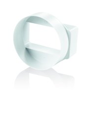 Ventiliacinis perėjimas PLASTIVENT, d100 x 55 x 110, plastikinis, baltas, 115P