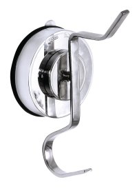 Kabliukas RIDDER 12103000, 65 x 80 x 125 mm, priklijuojamas, dvigubas, chromas