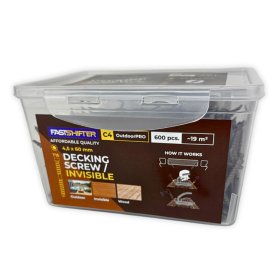 Terasiniai medsraigčiai FASTSHIFTER INVISIBLE, C4, 4,5 x 60 mm, T15, 250 vnt.