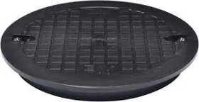 Plastikinis dangtis AQUER PP 315, gofruotam vamzdžiui, juoda sp.