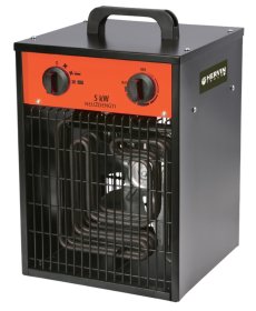 Statybinis šildytuvas-termoventiliatorius HERVIN TOOLS+, 5000 W, apšildomas plotas 48 m2, IFH02-5000