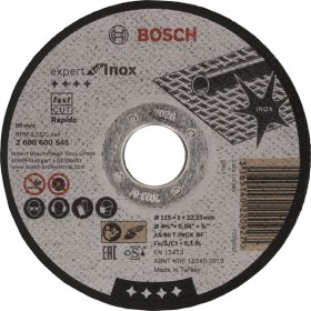 Nerūdijančio plieno pjovimo diskai BOSCH Inox, 115 x 22,2 x 1 mm